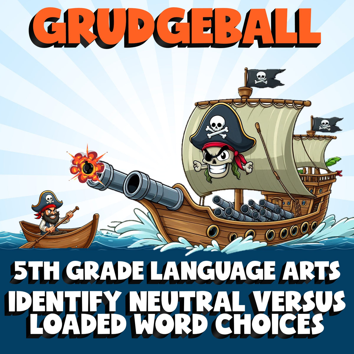 Identify Neutral Versus Loaded Word Choices GRUDGEBALL ELA Game - Grade 5