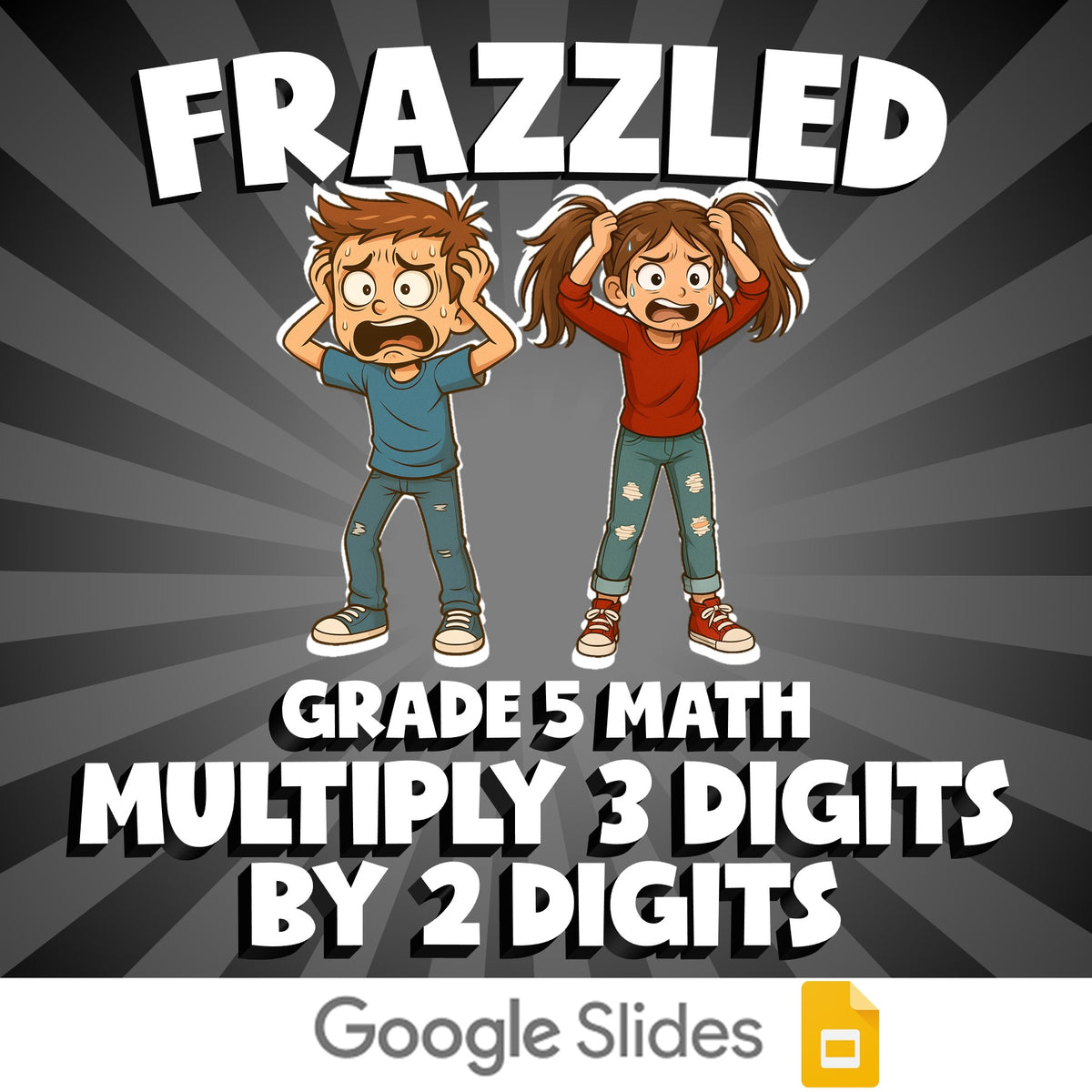Multiply 3 Digits by 2 Digits FRAZZLED Math Game - No Prep Grade 5 Review