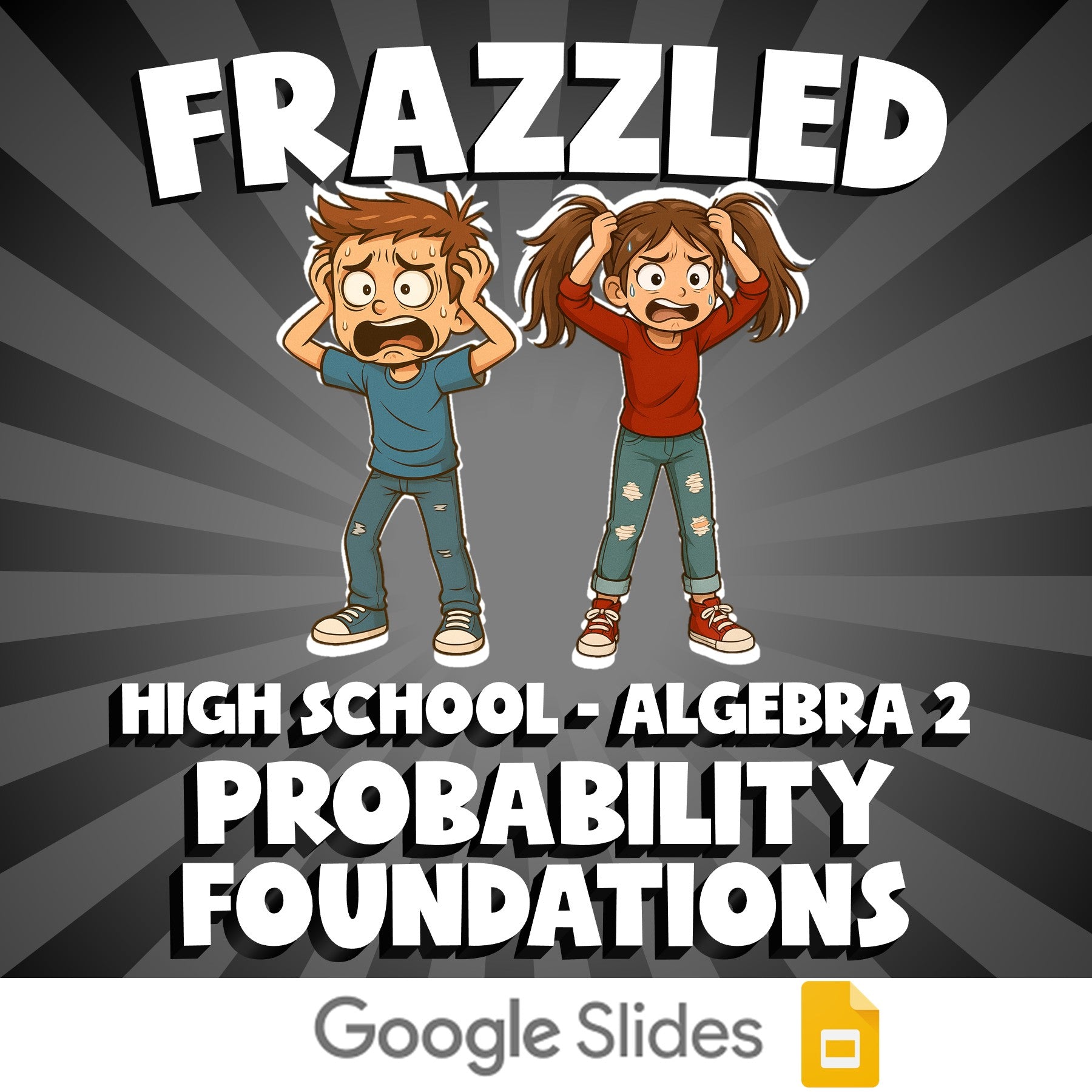 Probability Foundations FRAZZLED Math Game - No Prep Algebra 2 Review Activity