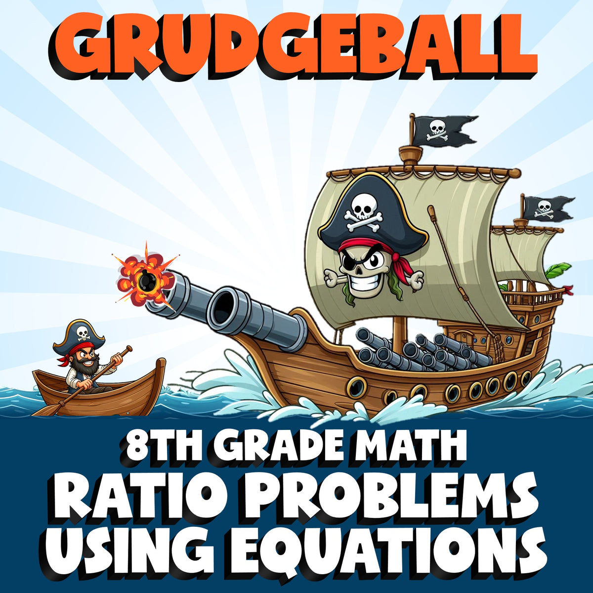 Ratio Problems Using Equations GRUDGEBALL Math Game - No Prep Grade 8 Review