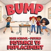 Distance vs Displacement BUMP Science Game - No Prep Physics Review Activity