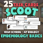 Epidemiology Basics SCOOT TASK CARDS Science Game - No Prep AP Biology Review