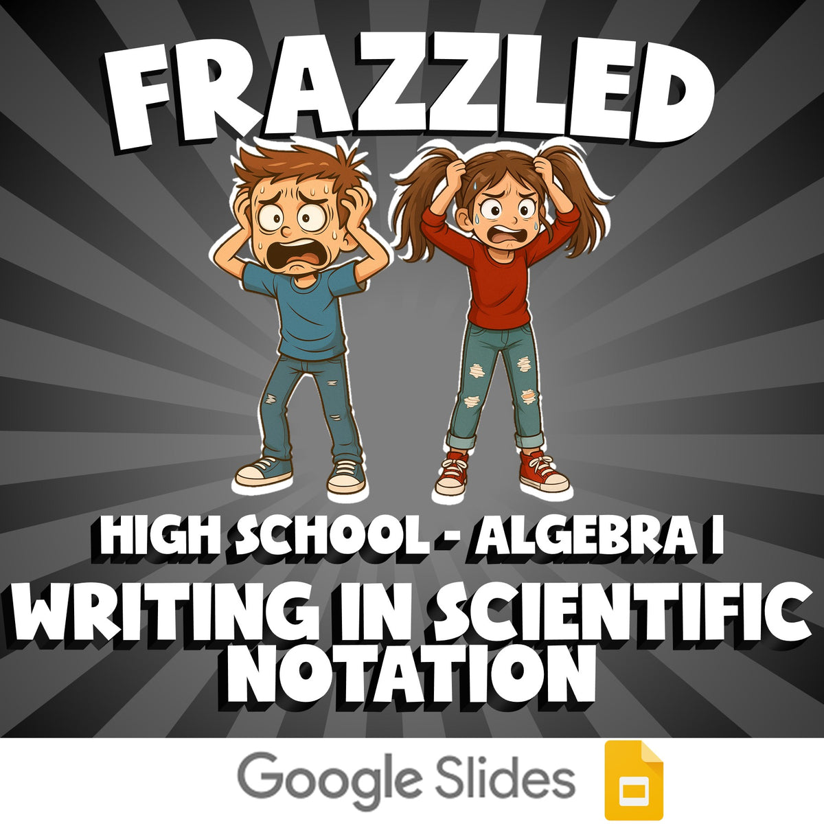 Writing in Scientific Notation FRAZZLED Math Game - No Prep Algebra 1 Review