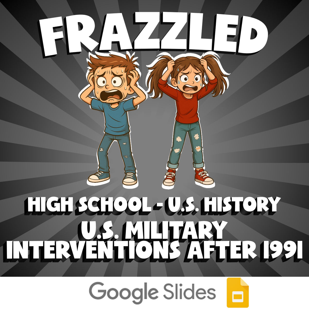 U.S. Military Interventions After 1991 FRAZZLED U.S. History Game - No Prep
