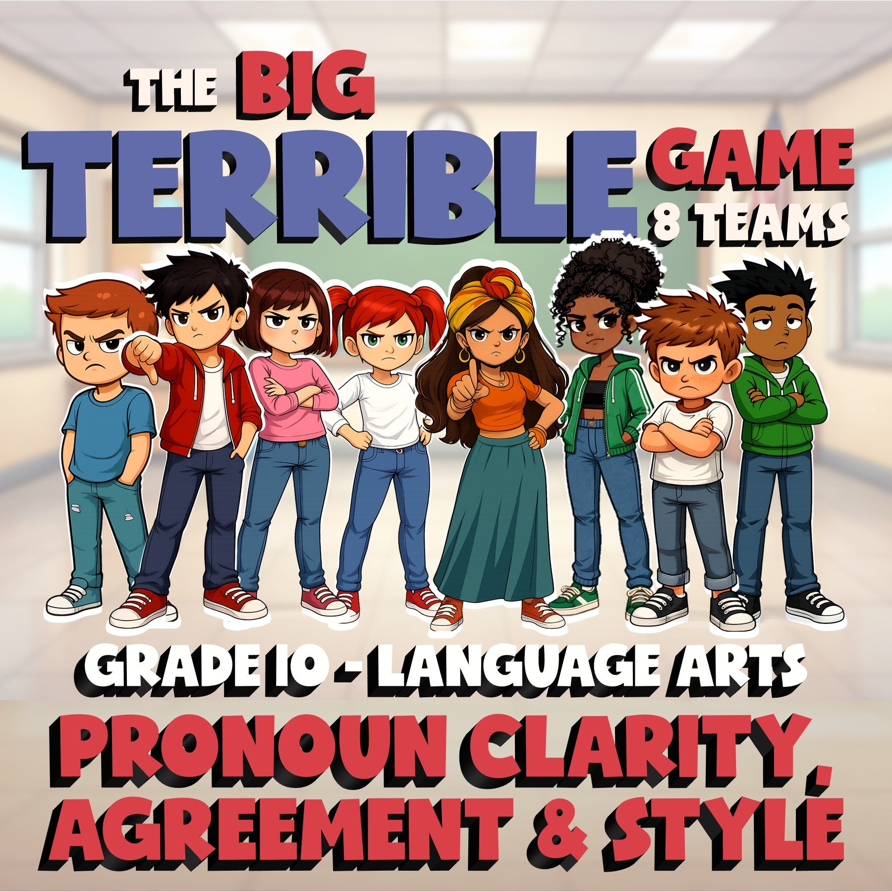 Pronoun Clarity, Agreement & Style BIG TERRIBLE GAME - Grade 10 ELA Review
