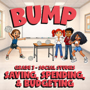 Saving, Spending, & Budgeting BUMP Socials Game - No Prep Grade 3 Review