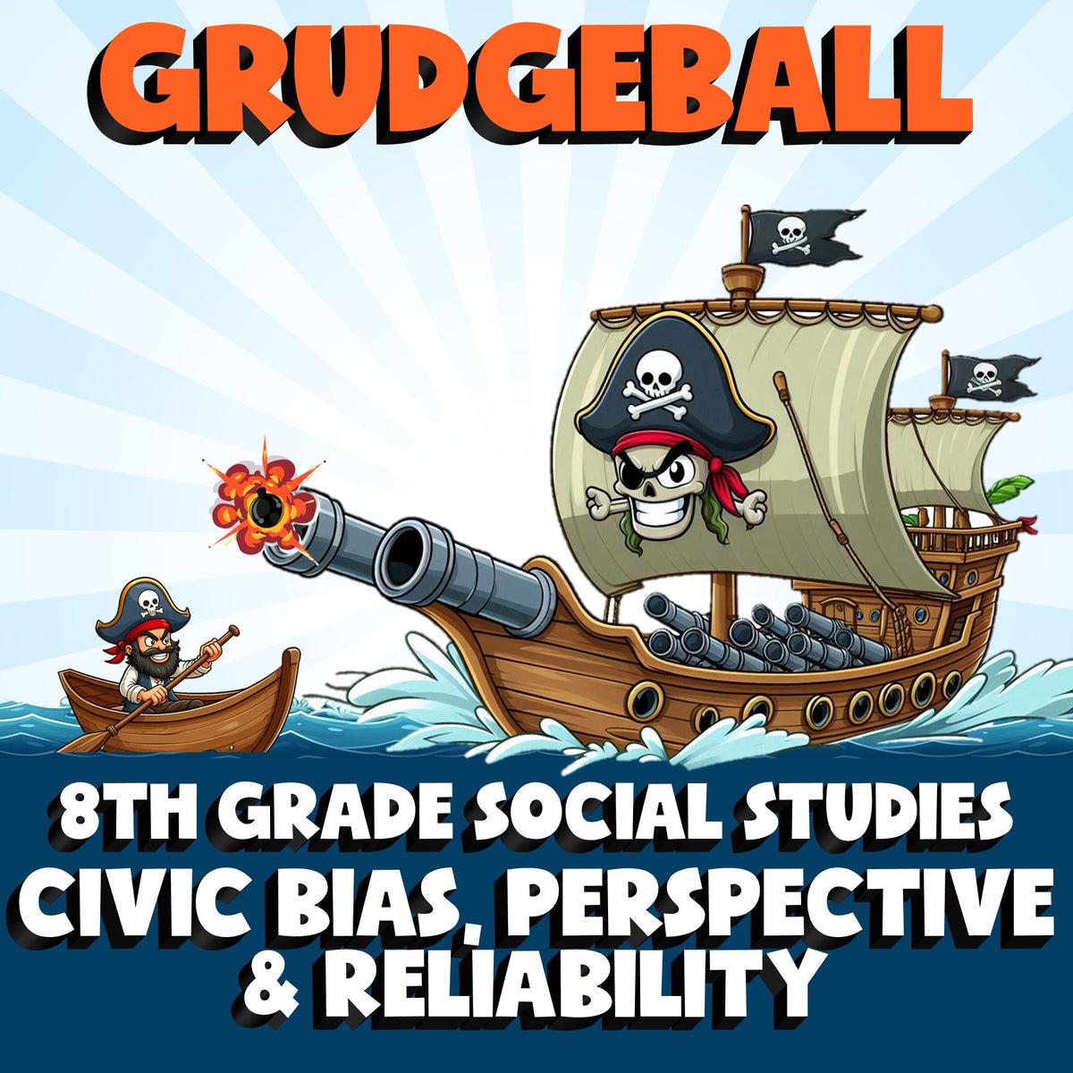 Civic Bias, Perspective & Reliability GRUDGEBALL Socials Game - No Prep Grade 8