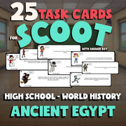 Ancient Egypt SCOOT TASK CARDS Game - No Prep World History Review Activity