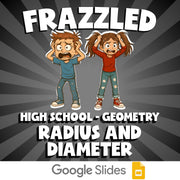 Radius and Diameter FRAZZLED Math Game - No Prep Geometry Review Activity