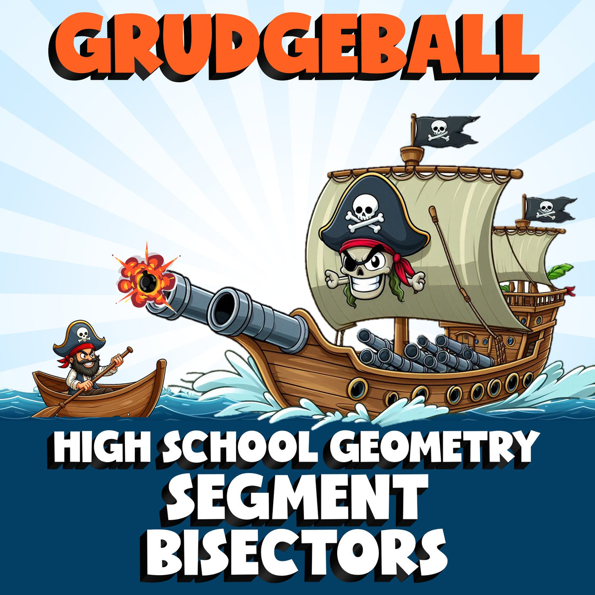 Segment Bisectors GRUDGEBALL Math Game - No Prep Geometry Review Activity