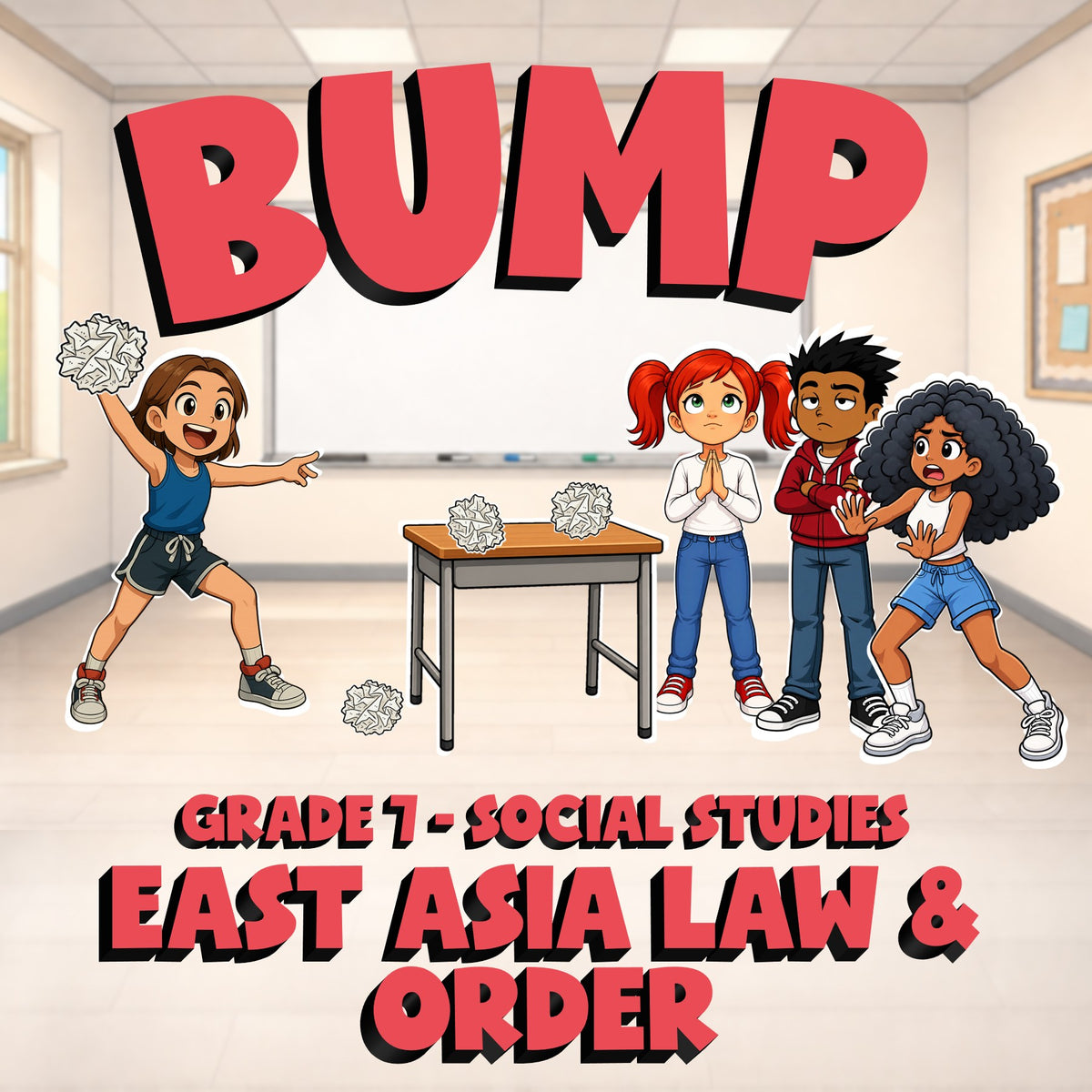East Asia Law & Order BUMP Socials Game - No Prep Grade 7 Review Activity