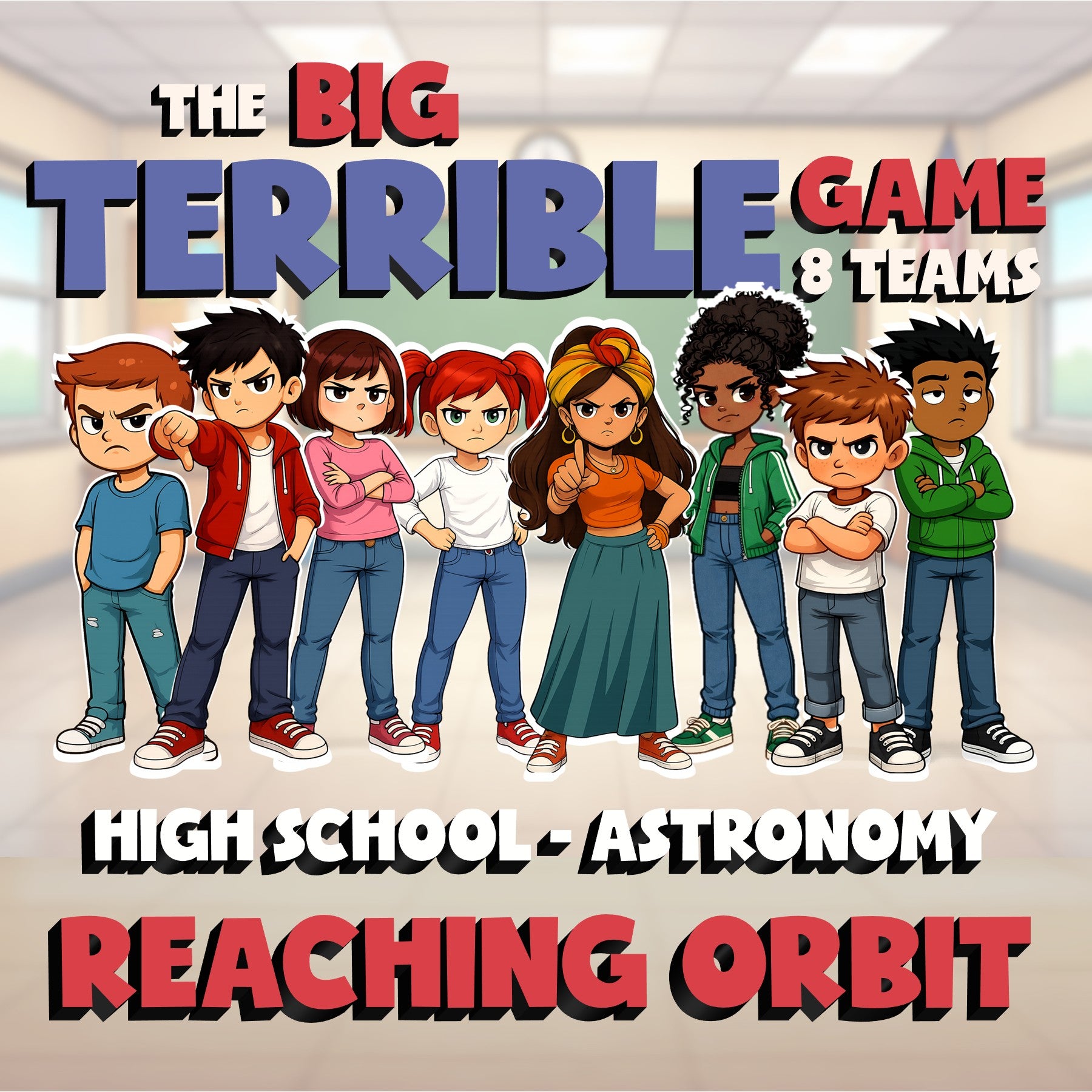 Reaching Orbit BIG TERRIBLE GAME - No Prep Astronomy Science Review Activity