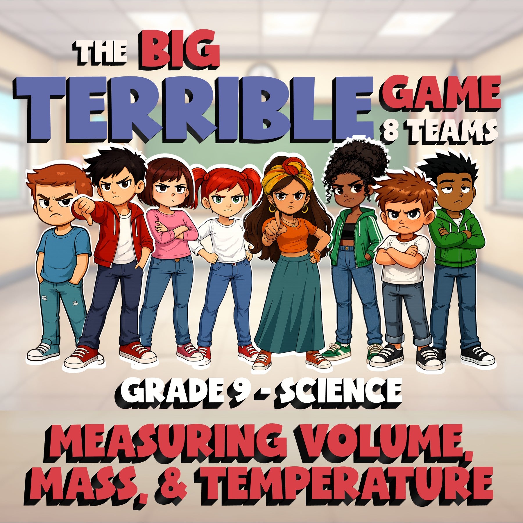 Measuring Volume, Mass, & Temperature BIG TERRIBLE GAME - Grade 9 Science Review