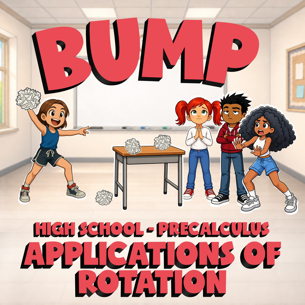 Applications of Rotation BUMP Math Game - No Prep PreCalculus Review Activity