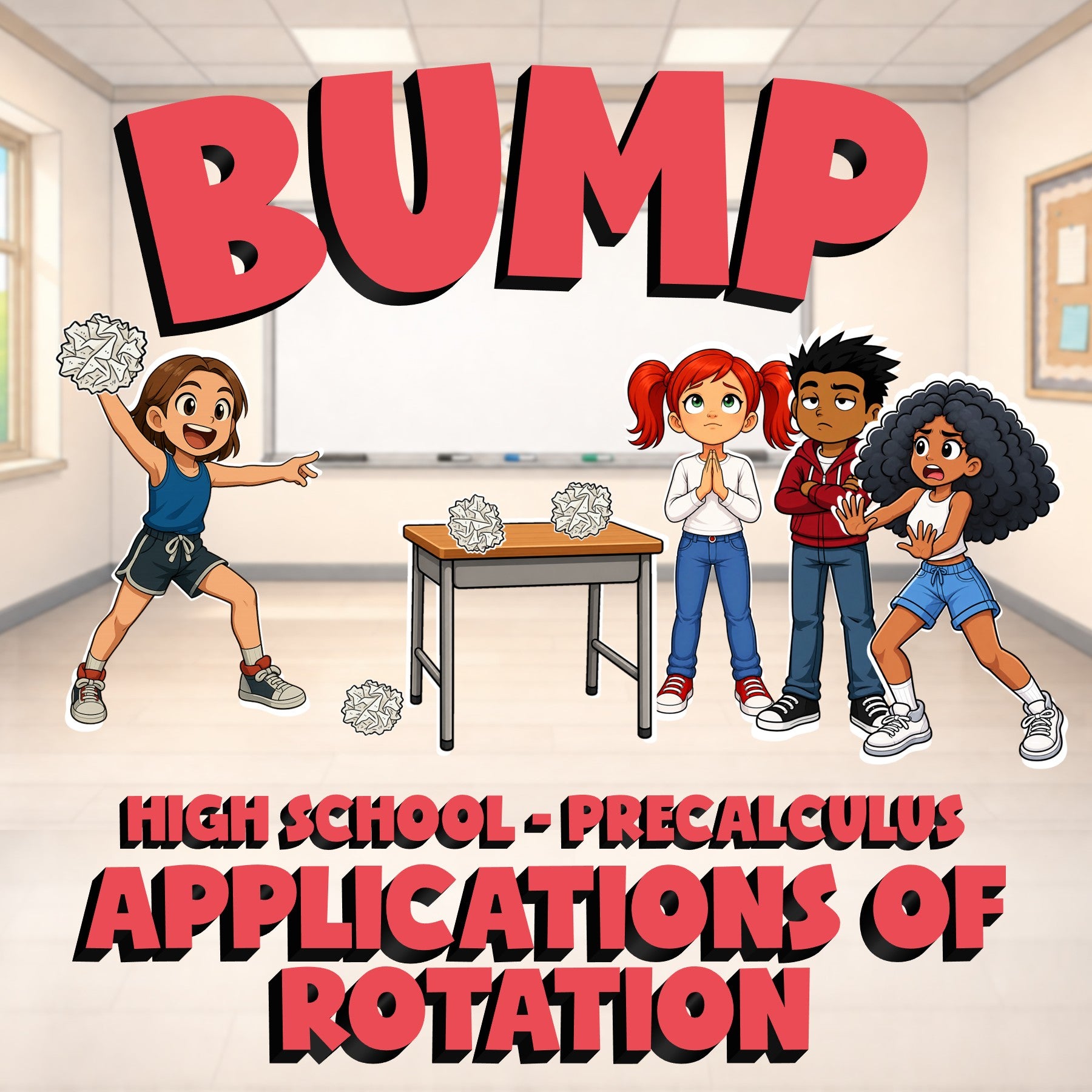 Applications of Rotation BUMP Math Game - No Prep PreCalculus Review Activity