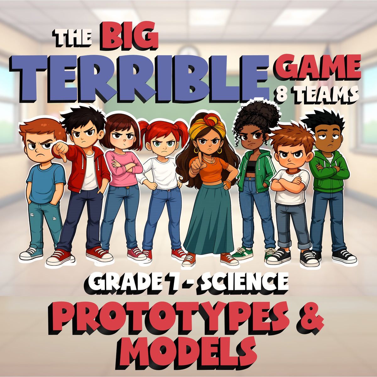 Prototypes & Models BIG TERRIBLE GAME - No Prep Grade 7 Science Review Activity