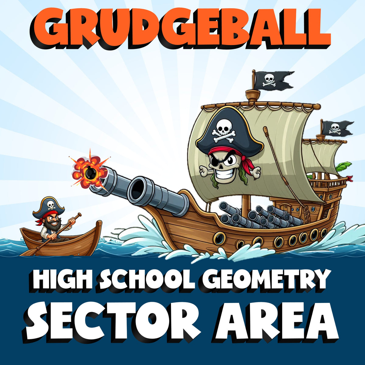 Sector Area GRUDGEBALL Math Game - No Prep Geometry Review Activity