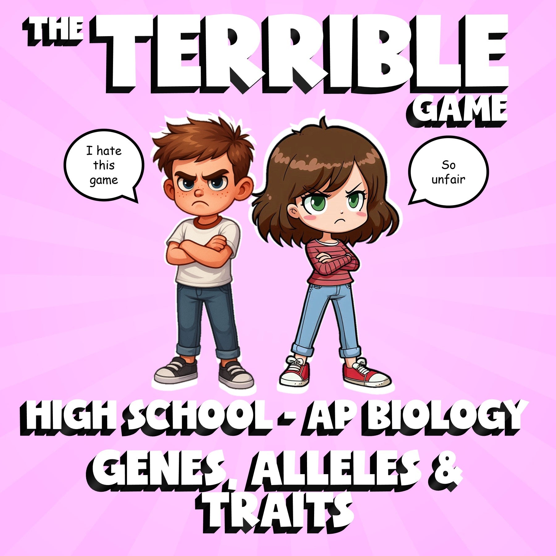 Genes, Alleles & Traits THE TERRIBLE GAME - No Prep AP Biology Science Review