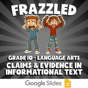 Claims & Evidence in Informational Text FRAZZLED ELA Game - No Prep Grade 10