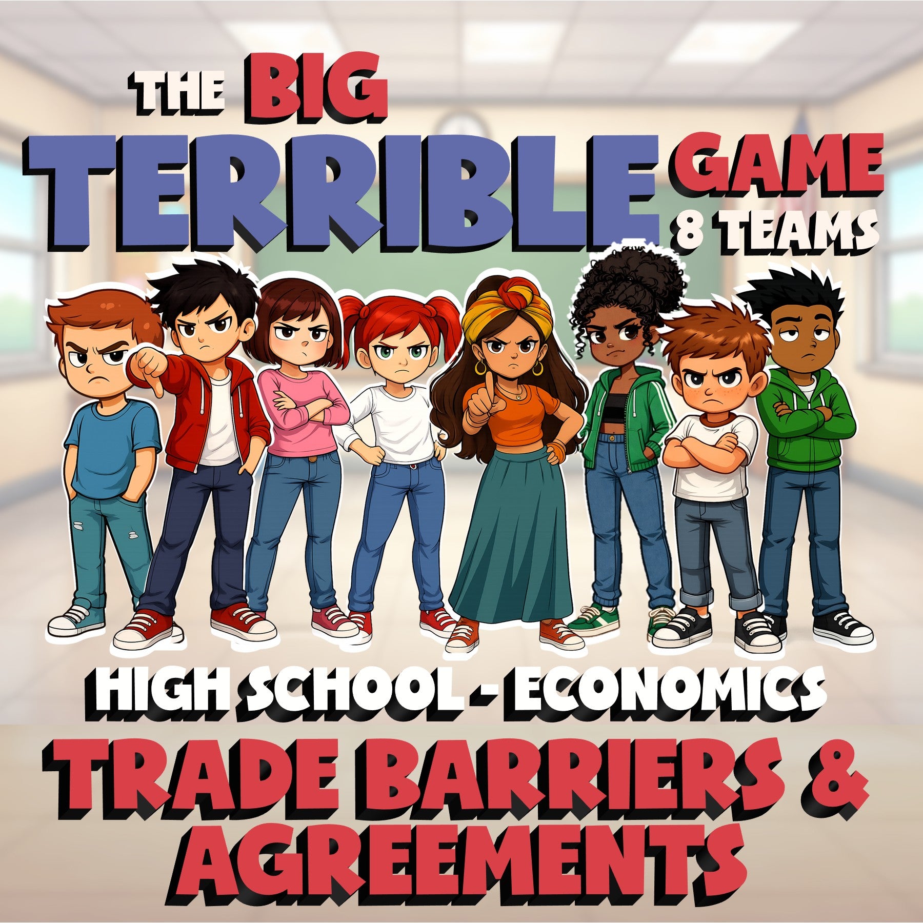Trade Barriers & Agreements BIG TERRIBLE GAME - No Prep Economics Review
