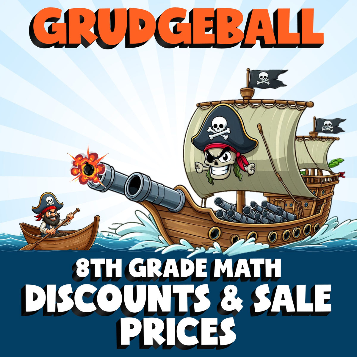 Discounts & Sale Prices GRUDGEBALL Math Game - No Prep Grade 8 Review Activity