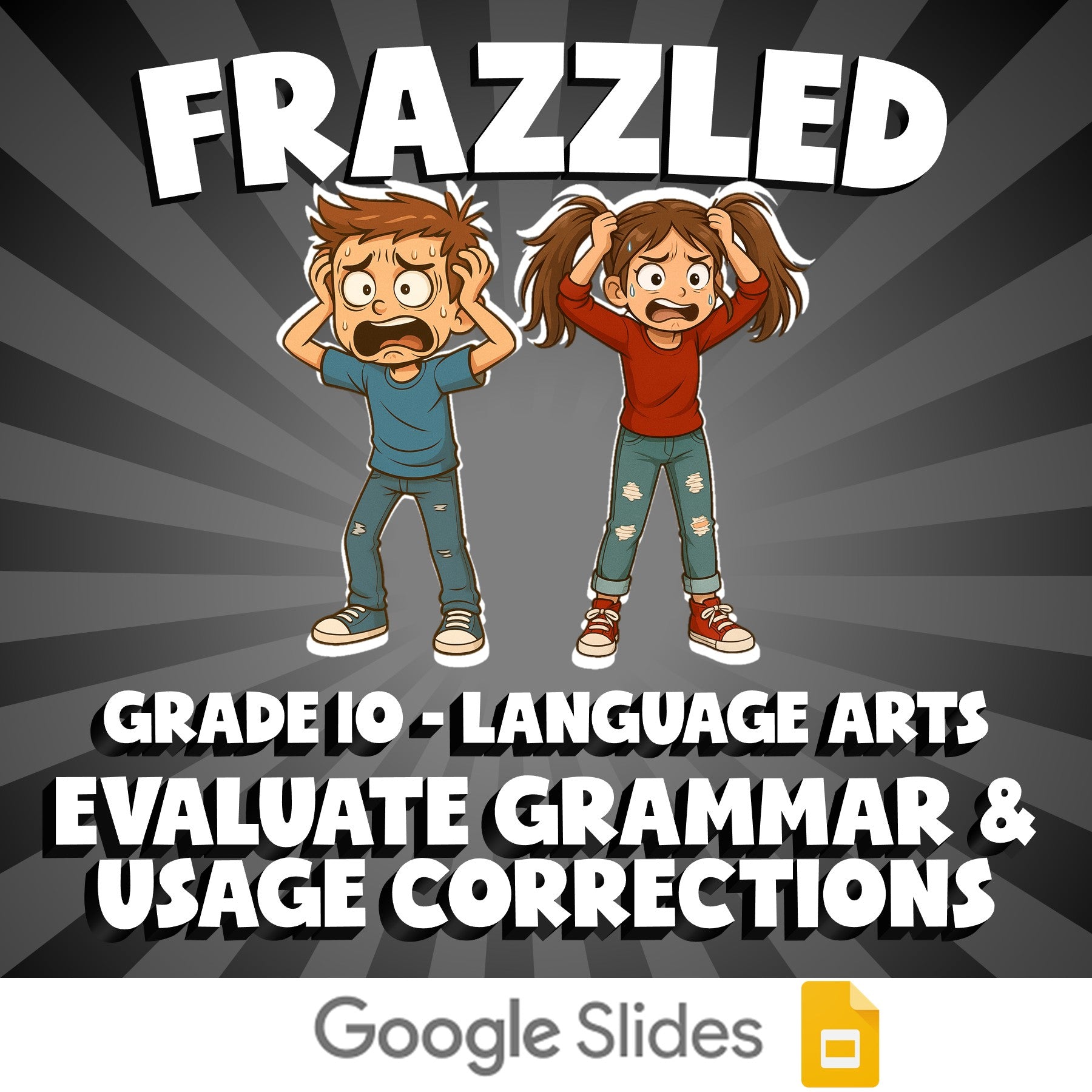 Evaluate Grammar & Usage Corrections FRAZZLED ELA Game - No Prep Grade 10 Review
