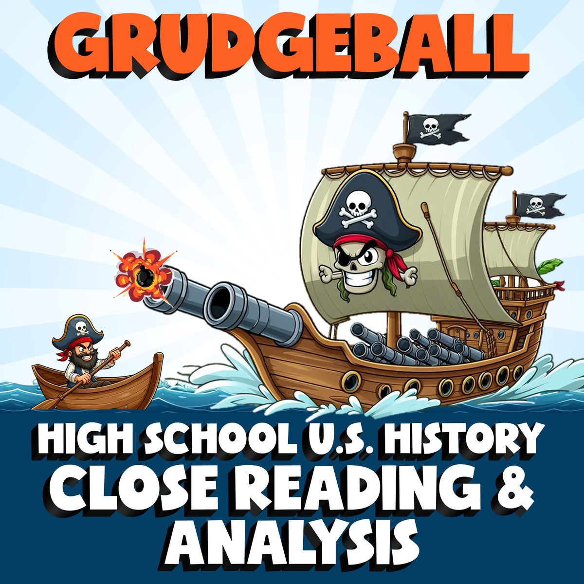 Close Reading & Analysis GRUDGEBALL U.S. History Game - No Prep Review Activity