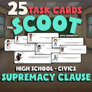 Supremacy Clause SCOOT TASK CARDS Civics Game - No Prep Review Activity