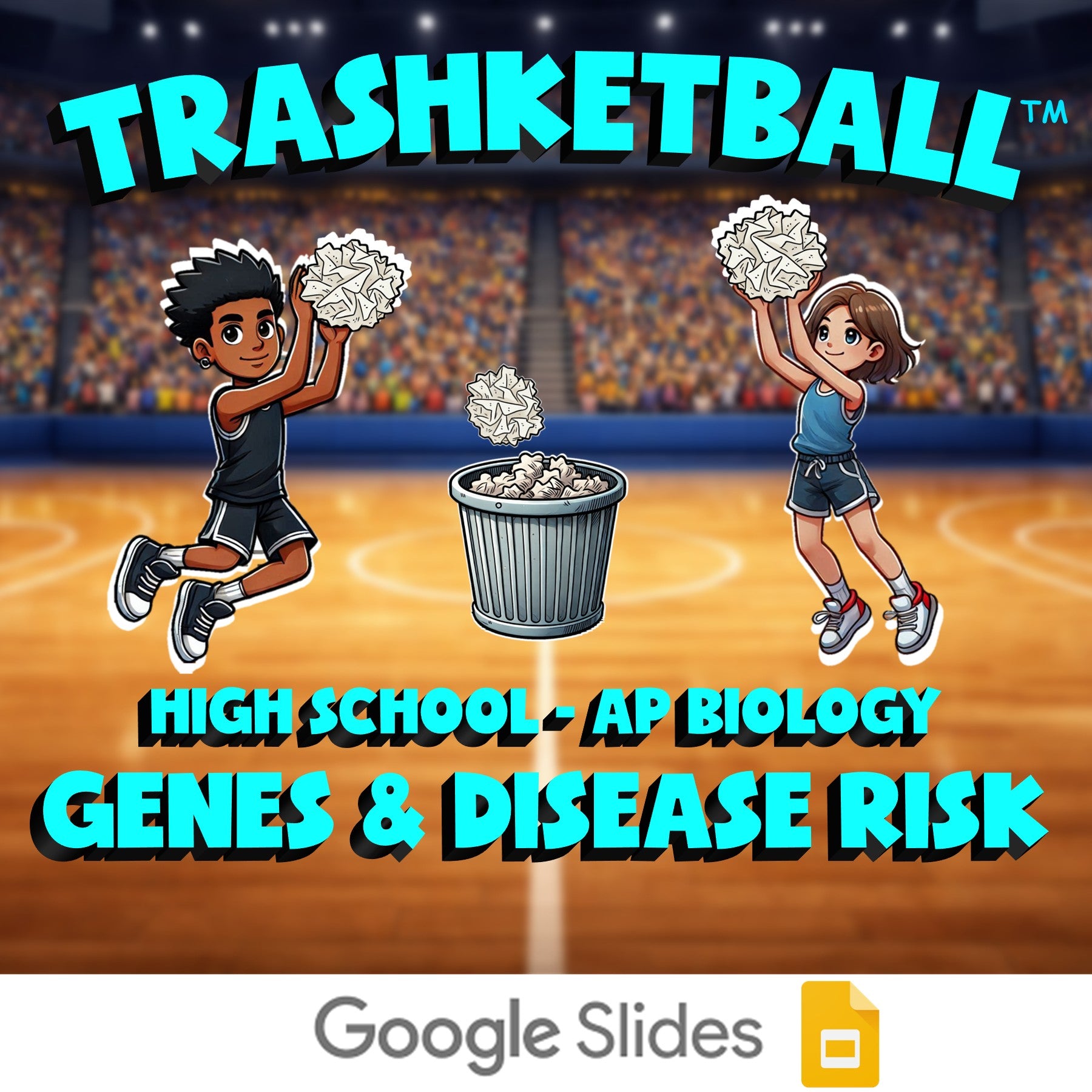 Genes & Disease Risk TRASHKETBALL Science Game - No Prep AP Biology Review