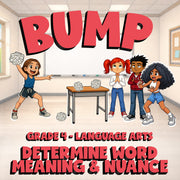 Determine Word Meaning & Nuance BUMP ELA Game - No Prep Grade 4 Review Activity