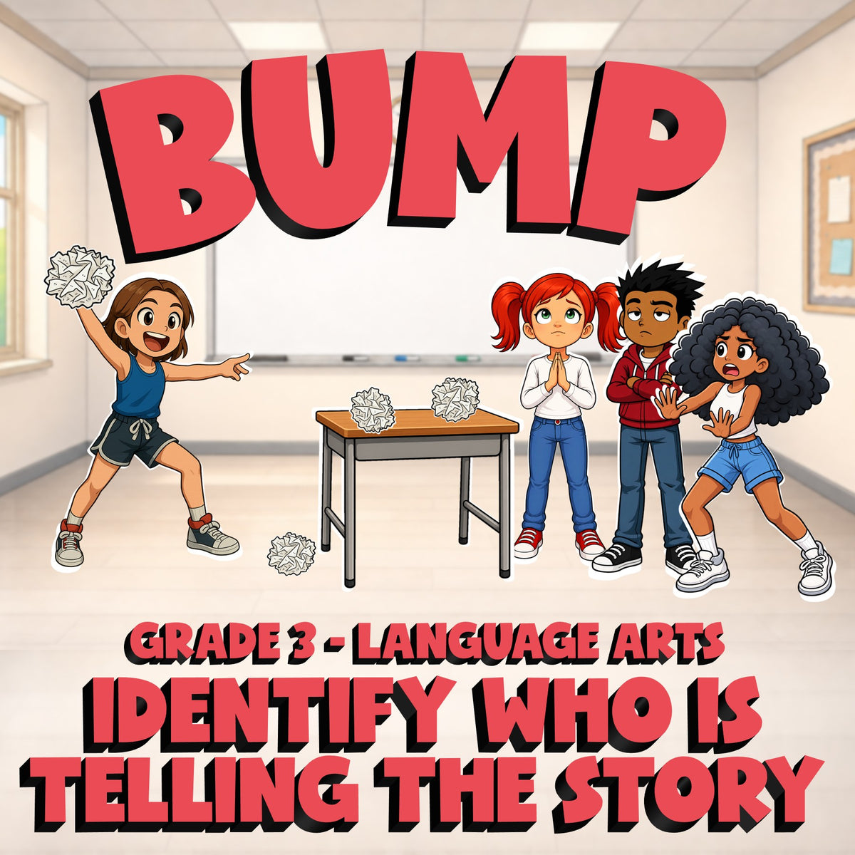 Identify Who Is Telling the Story BUMP ELA Game - No Prep Grade 3 Review