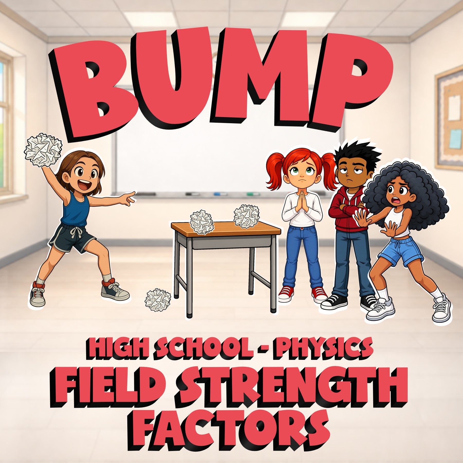 Field Strength Factors BUMP Science Game - No Prep Physics Review Activity