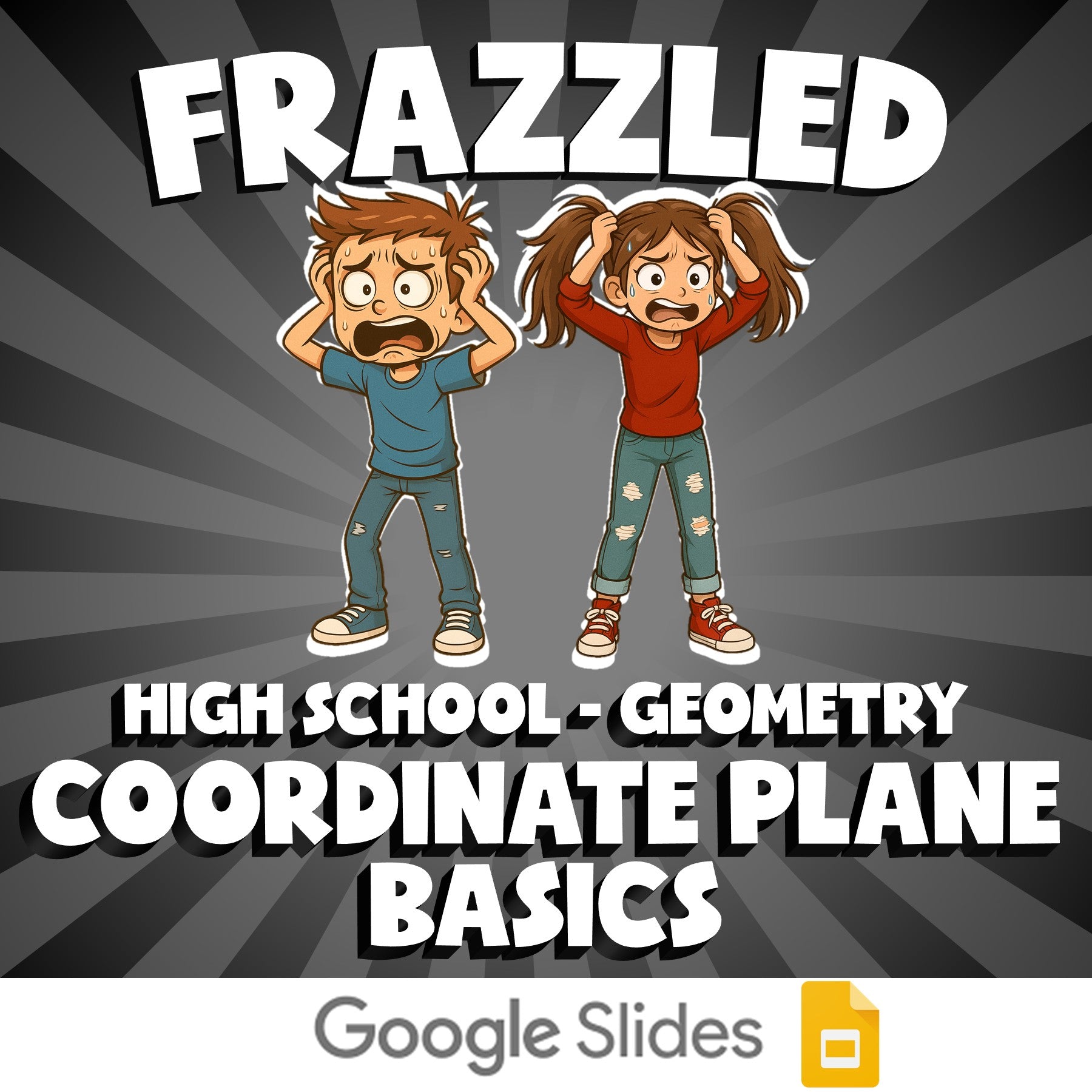Coordinate Plane Basics FRAZZLED Math Game - No Prep Geometry Review Activity