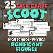 Significant Figures SCOOT TASK CARDS Science Game - No Prep Physics Review