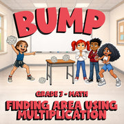 Finding Area Using Multiplication BUMP Math Game - No Prep Grade 3 Review