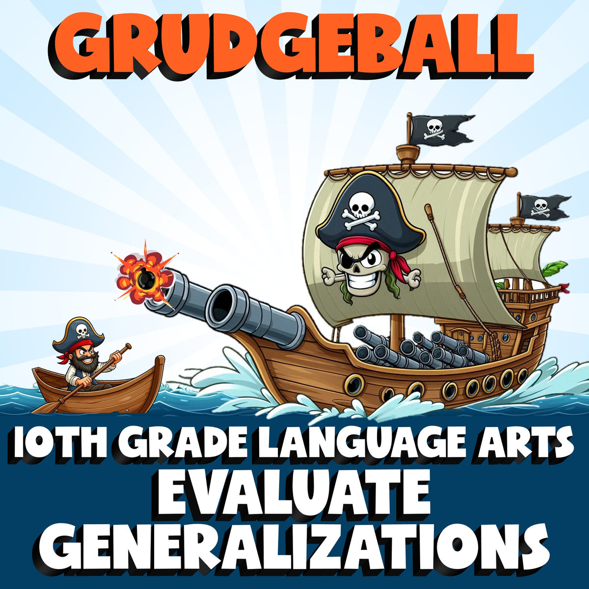 Evaluate Generalizations GRUDGEBALL ELA Game - No Prep Grade 10 Review Activity