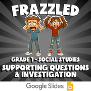 Supporting Questions & Investigation FRAZZLED Socials Game - No Prep Grade 7