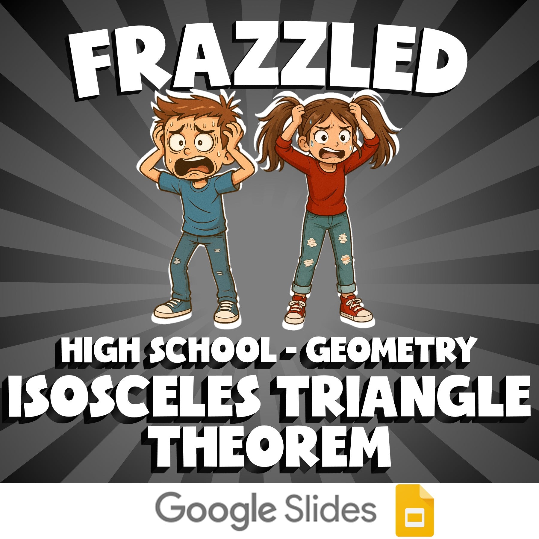 Isosceles Triangle Theorem FRAZZLED Math Game - No Prep Geometry Review Activity