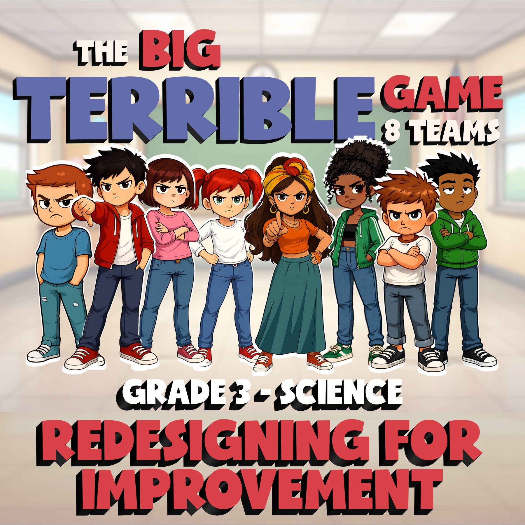 Redesigning for Improvement BIG TERRIBLE GAME - No Prep Grade 3 Science Review