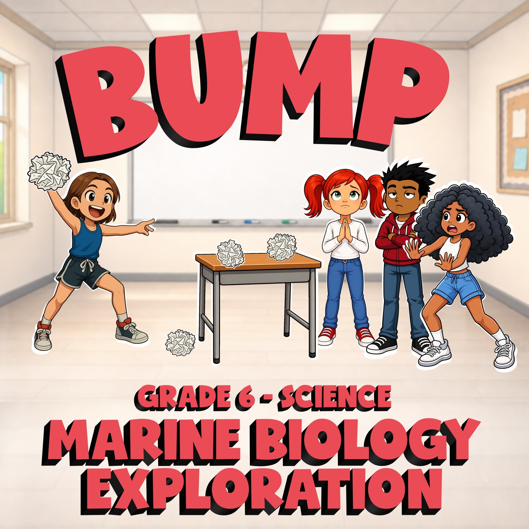 Marine Biology Exploration BUMP Science Game - No Prep Grade 6 Review Activity