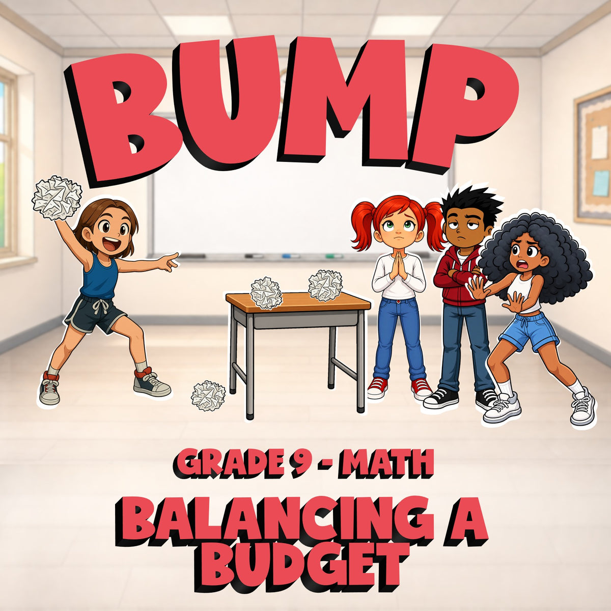 Balancing a Budget BUMP Math Game - No Prep Grade 9 Review Activity