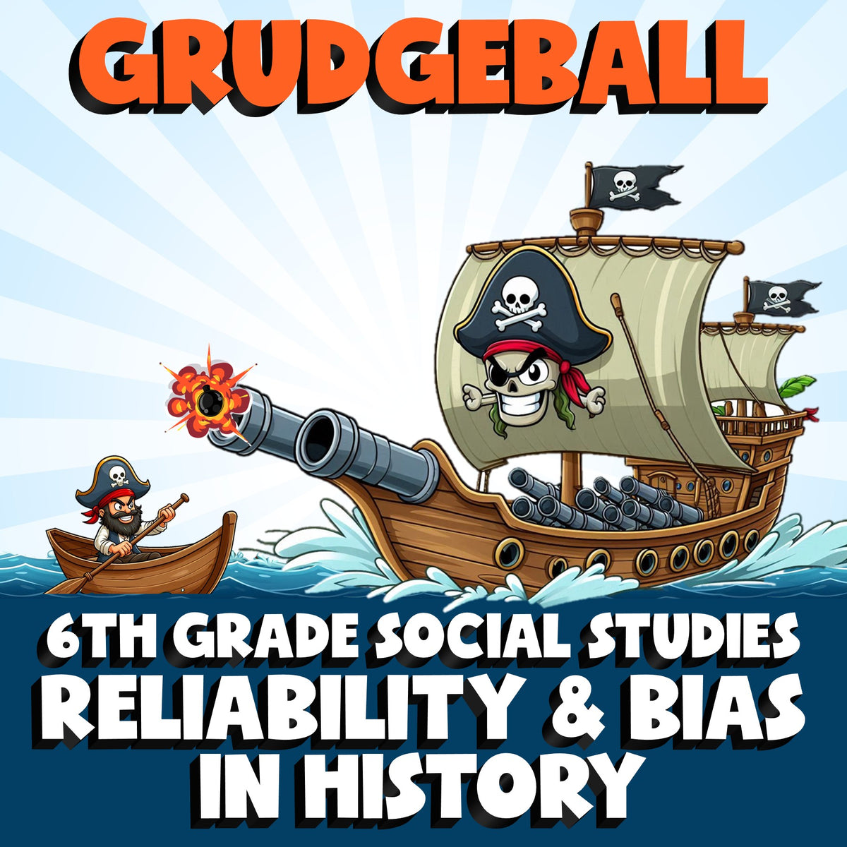 Reliability & Bias in History GRUDGEBALL Socials Game - No Prep Grade 6 Review