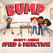 Speed & Direction BUMP Science Game - No Prep Grade 4 Review Activity