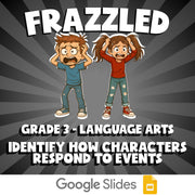 Identify How Characters Respond to Events FRAZZLED ELA Game - No Prep Grade 3