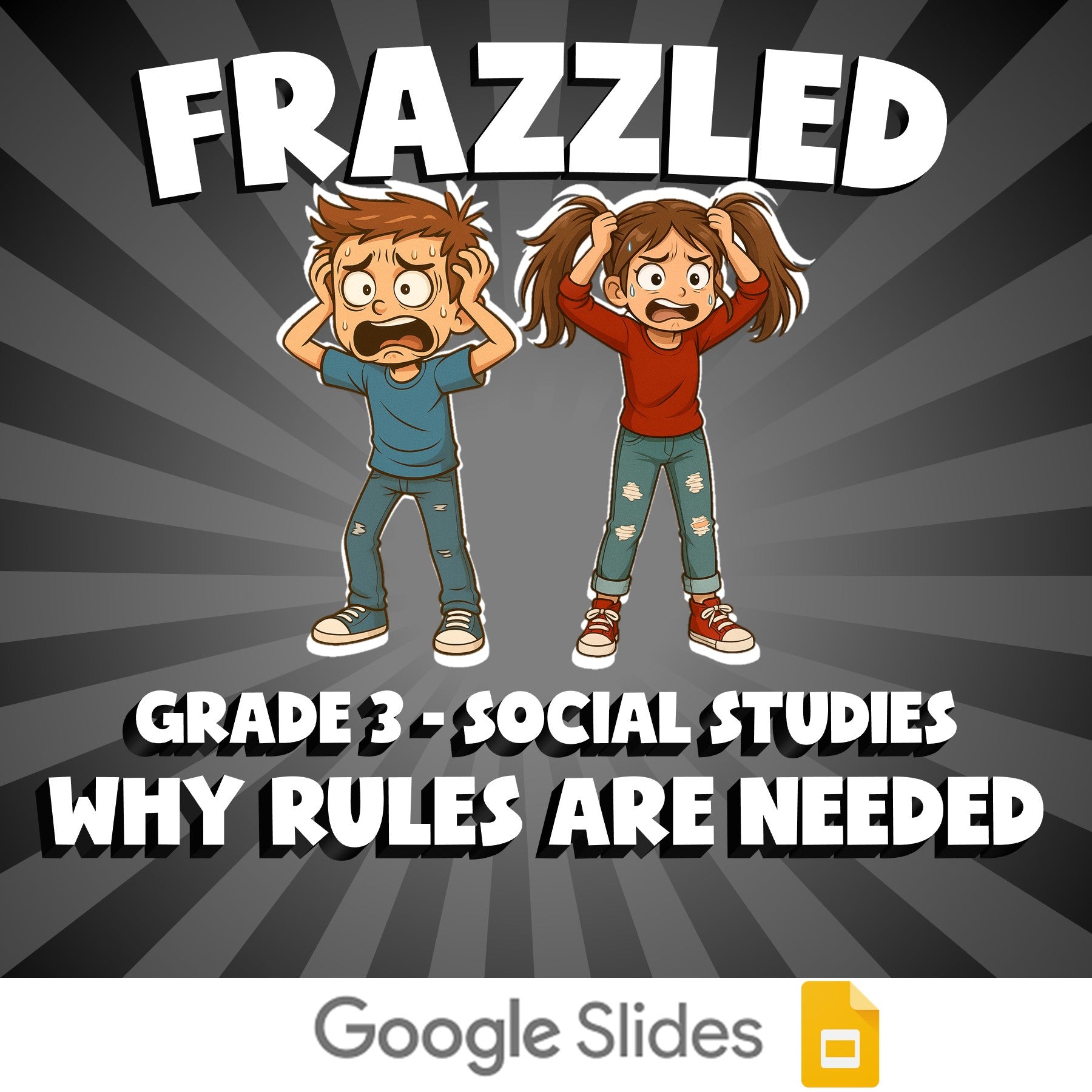 Why Rules Are Needed FRAZZLED Socials Game - No Prep Grade 3 Review Activity