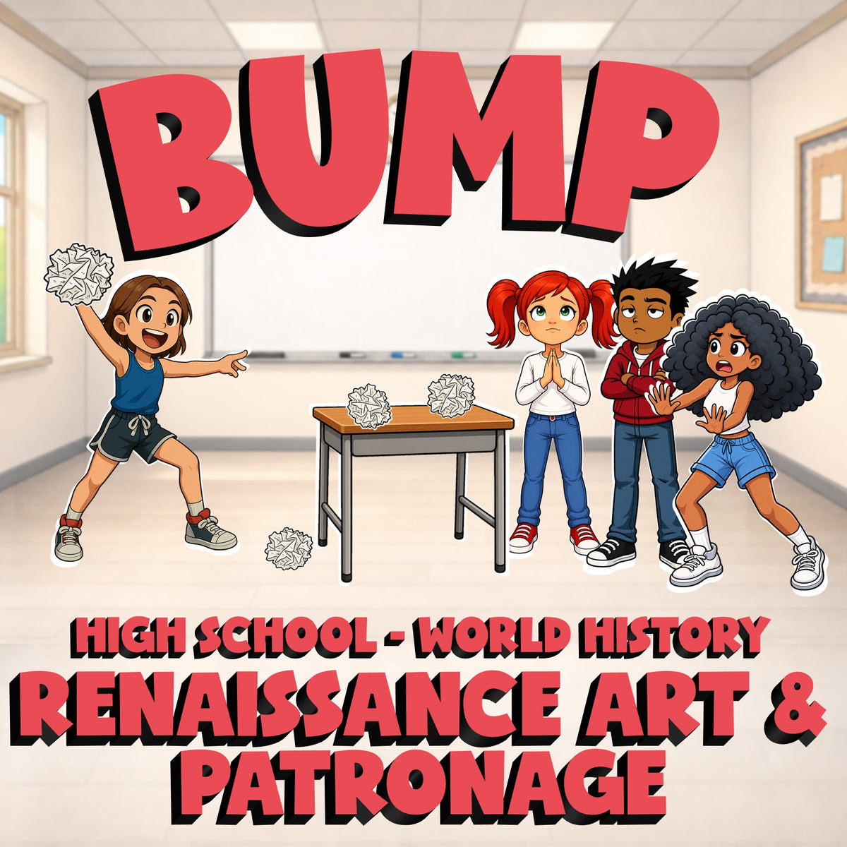 Renaissance Art & Patronage BUMP Game - No Prep World History Review Activity