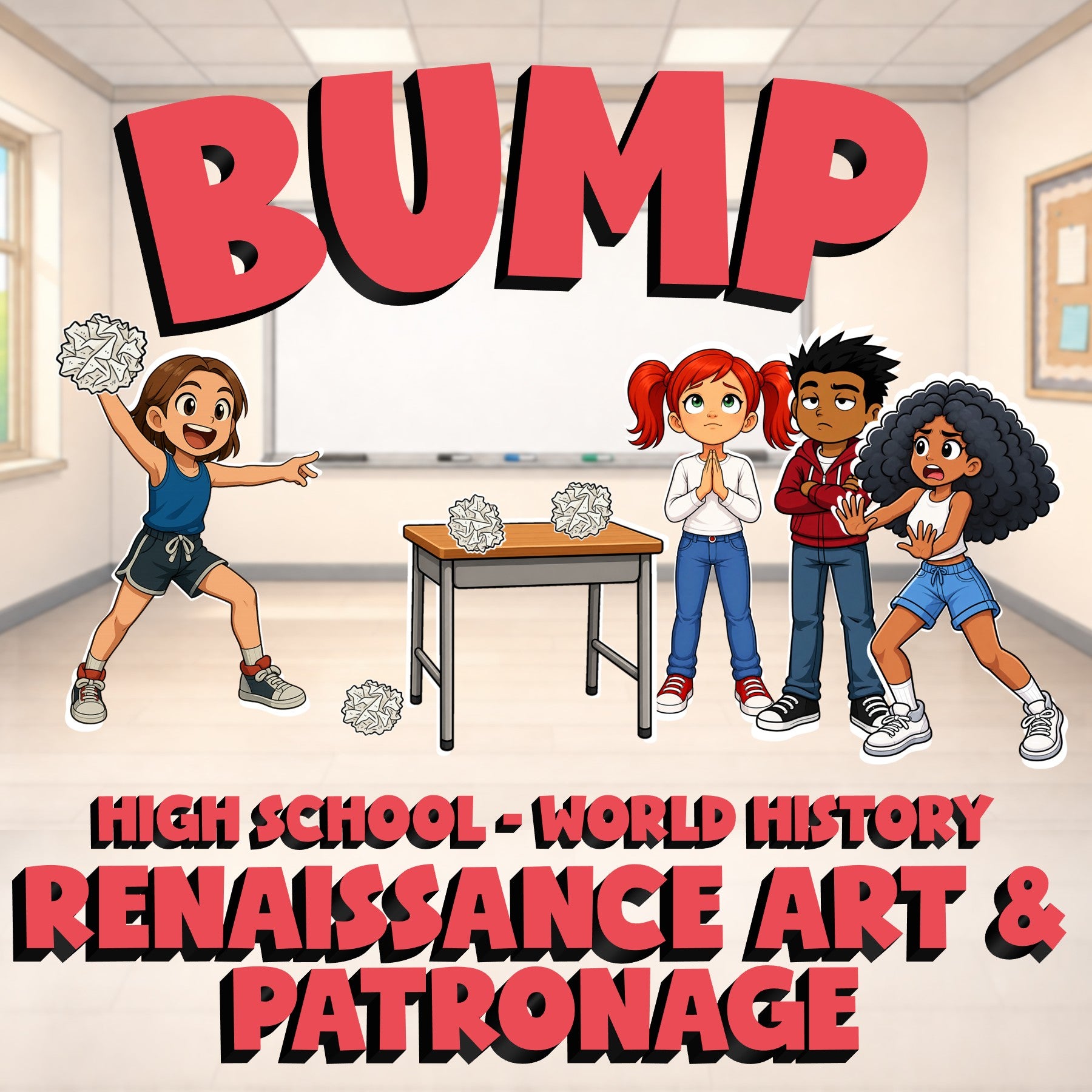 Renaissance Art & Patronage BUMP Game - No Prep World History Review Activity