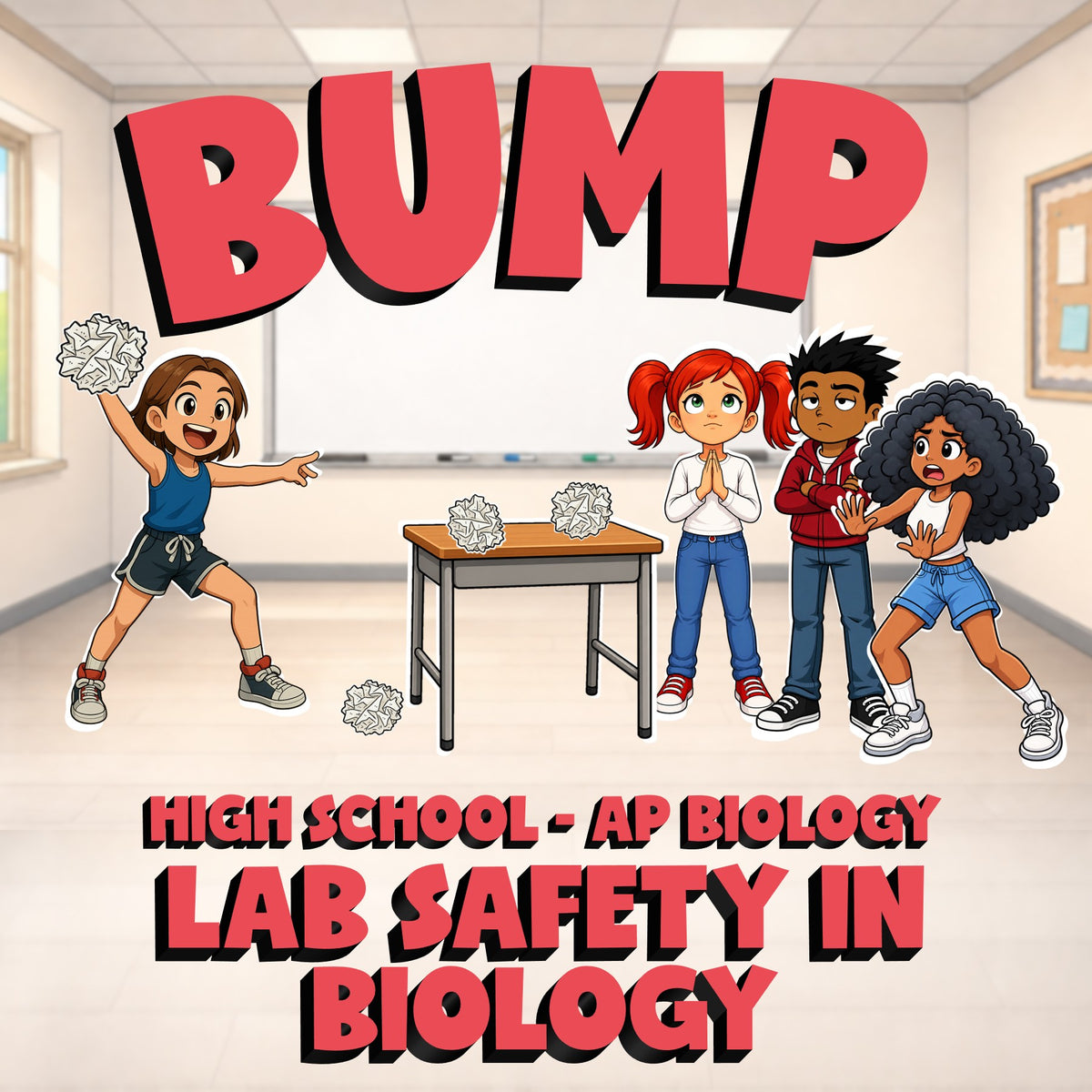 Lab Safety in Biology BUMP Science Game - No Prep AP Biology Review Activity