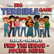Find the Error - Social Media BIG TERRIBLE GAME - No Prep French Exercise