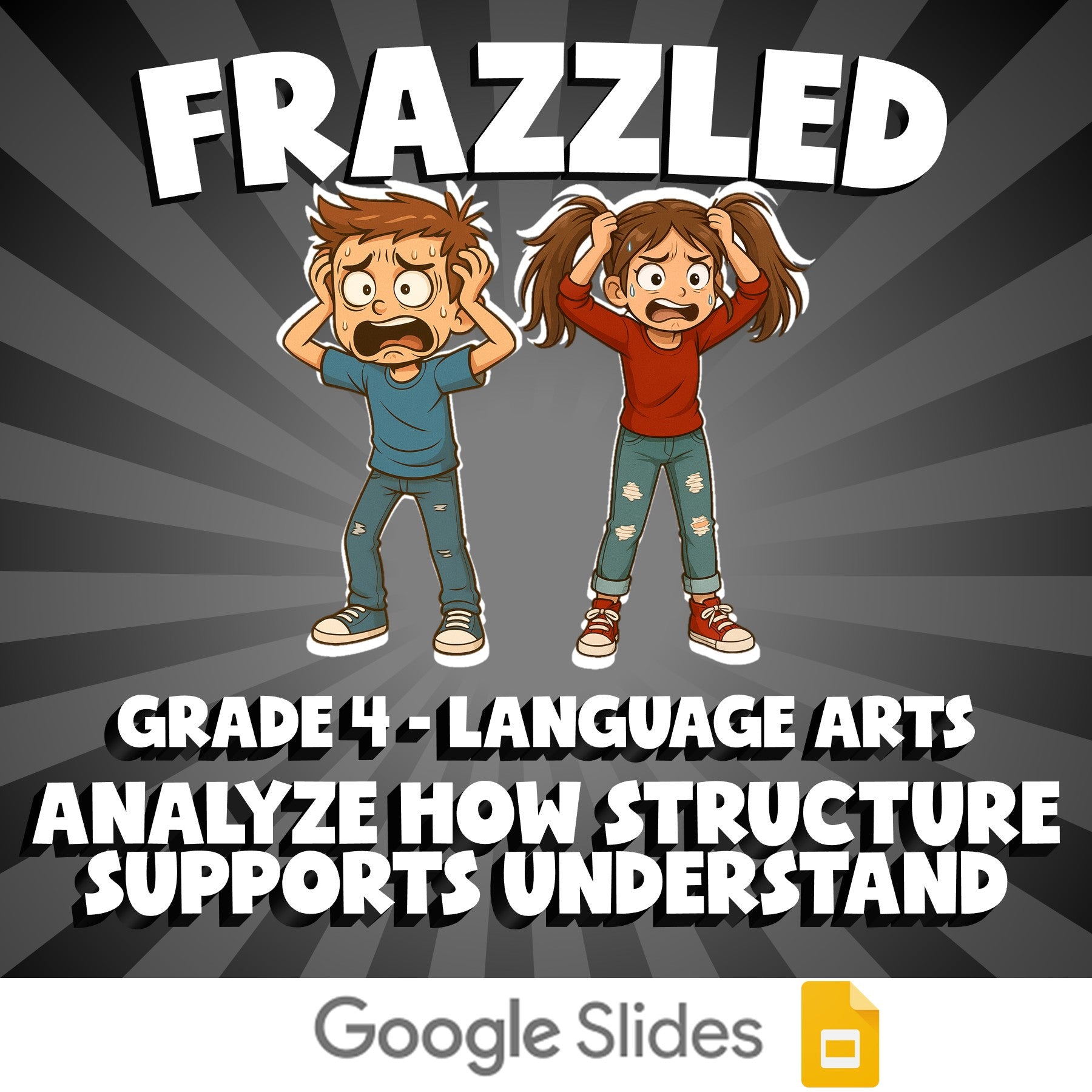 Analyze How Structure Supports Understand FRAZZLED ELA Game - No Prep Grade 4